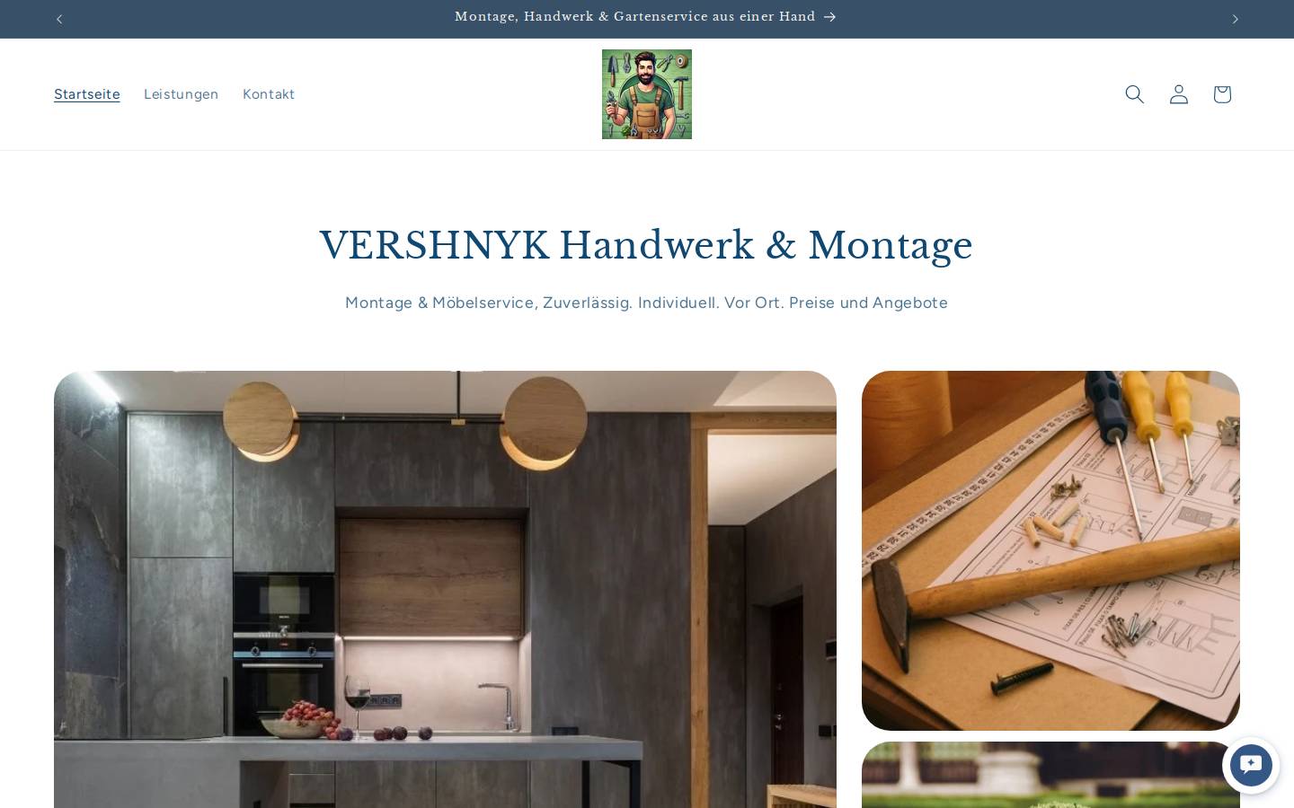 vershnyk.com homepage screenshot