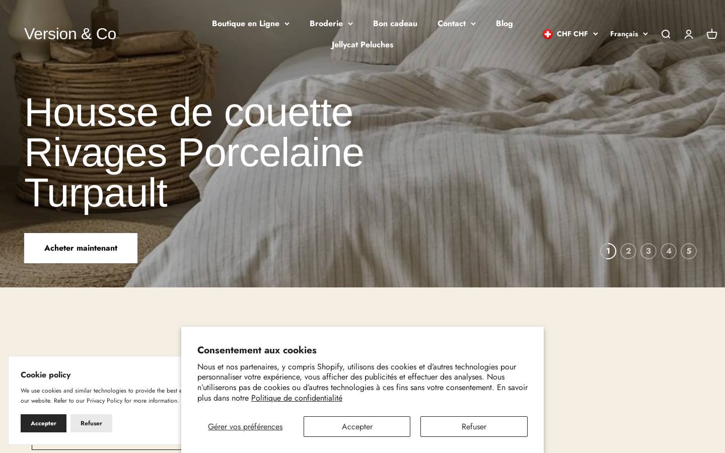 versionco.ch homepage screenshot