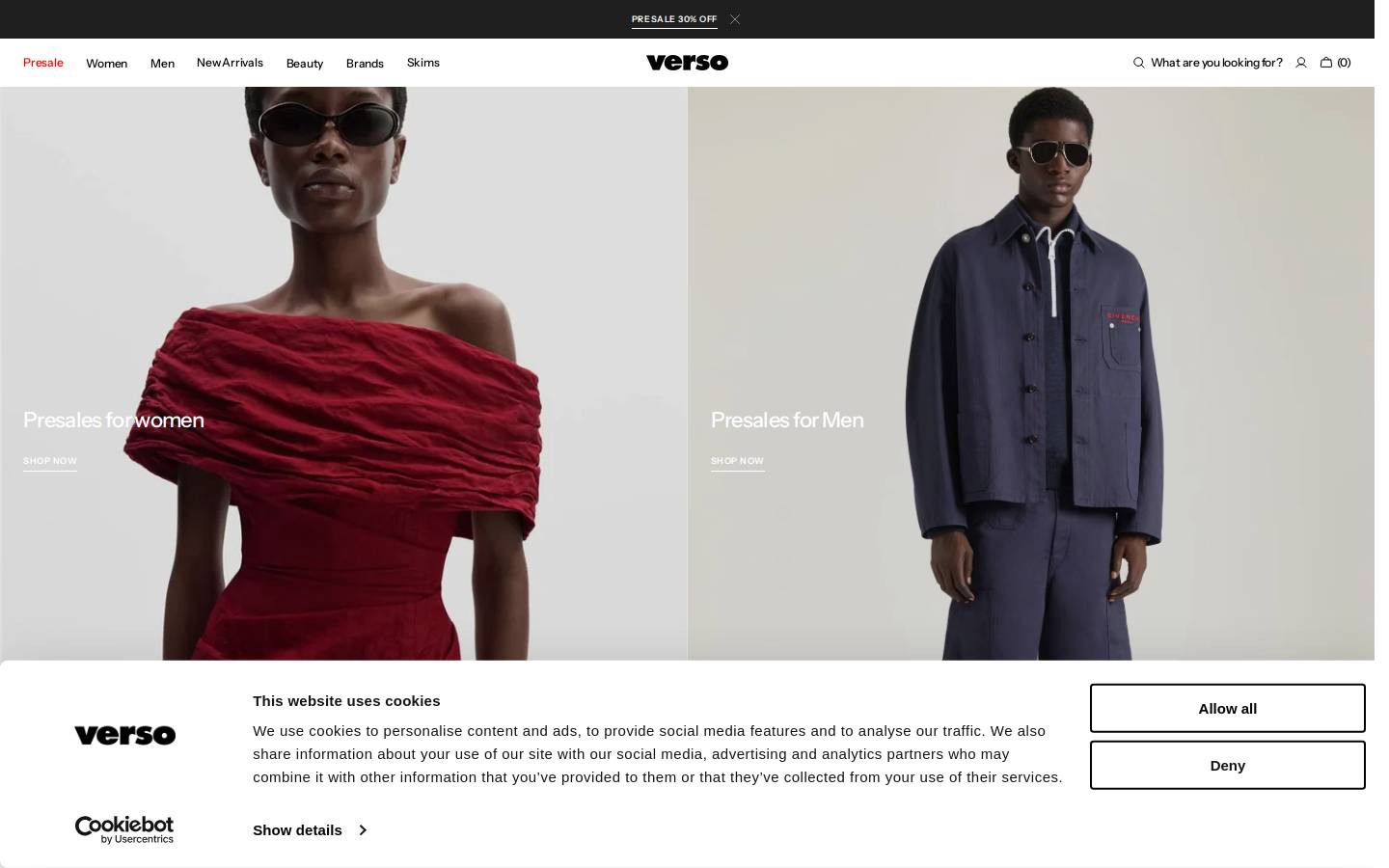 verso.com homepage screenshot