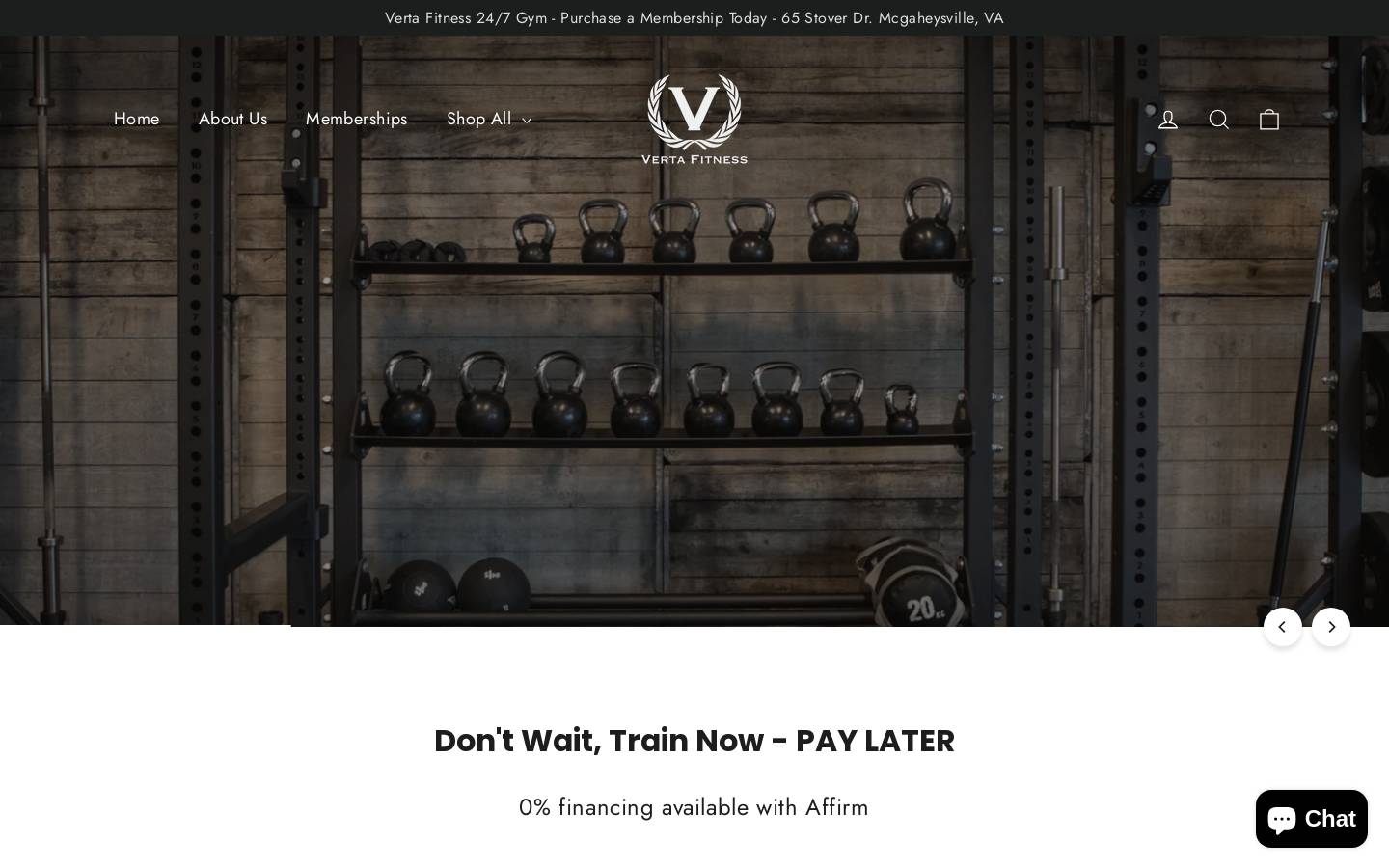 vertafitness.com homepage screenshot