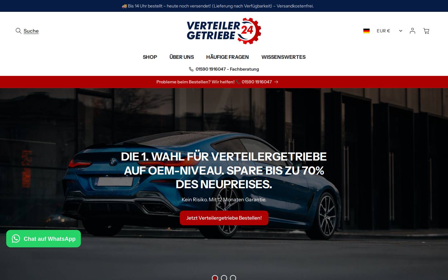 verteilergetriebe-24.de homepage screenshot