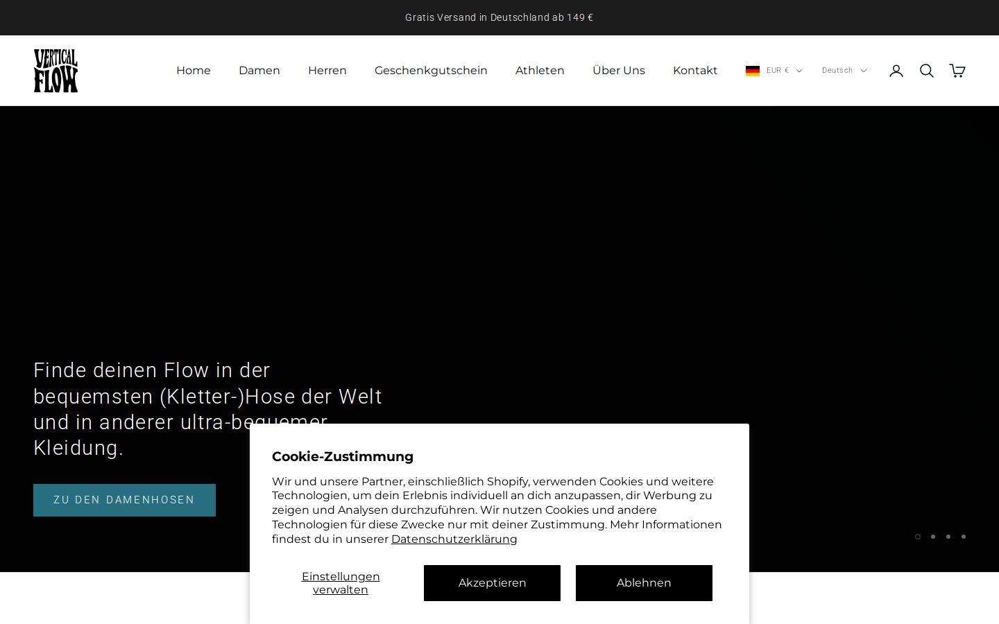 verticalflow.de homepage screenshot