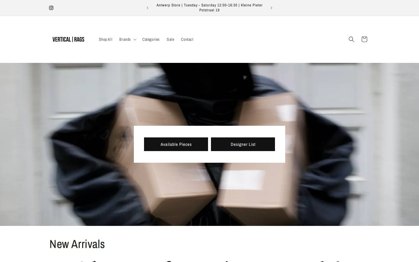 Verticalrags homepage screenshot