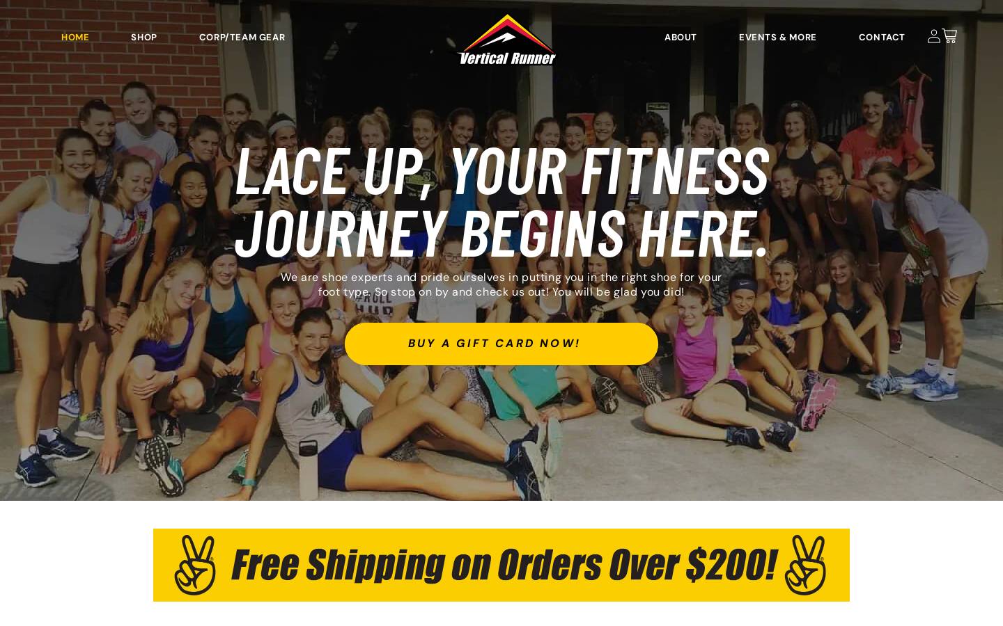 verticalrunner.com homepage screenshot