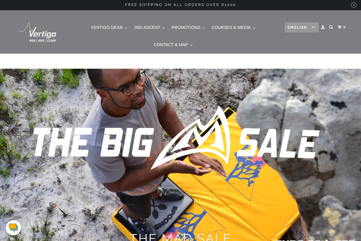 VertigoGear homepage screenshot