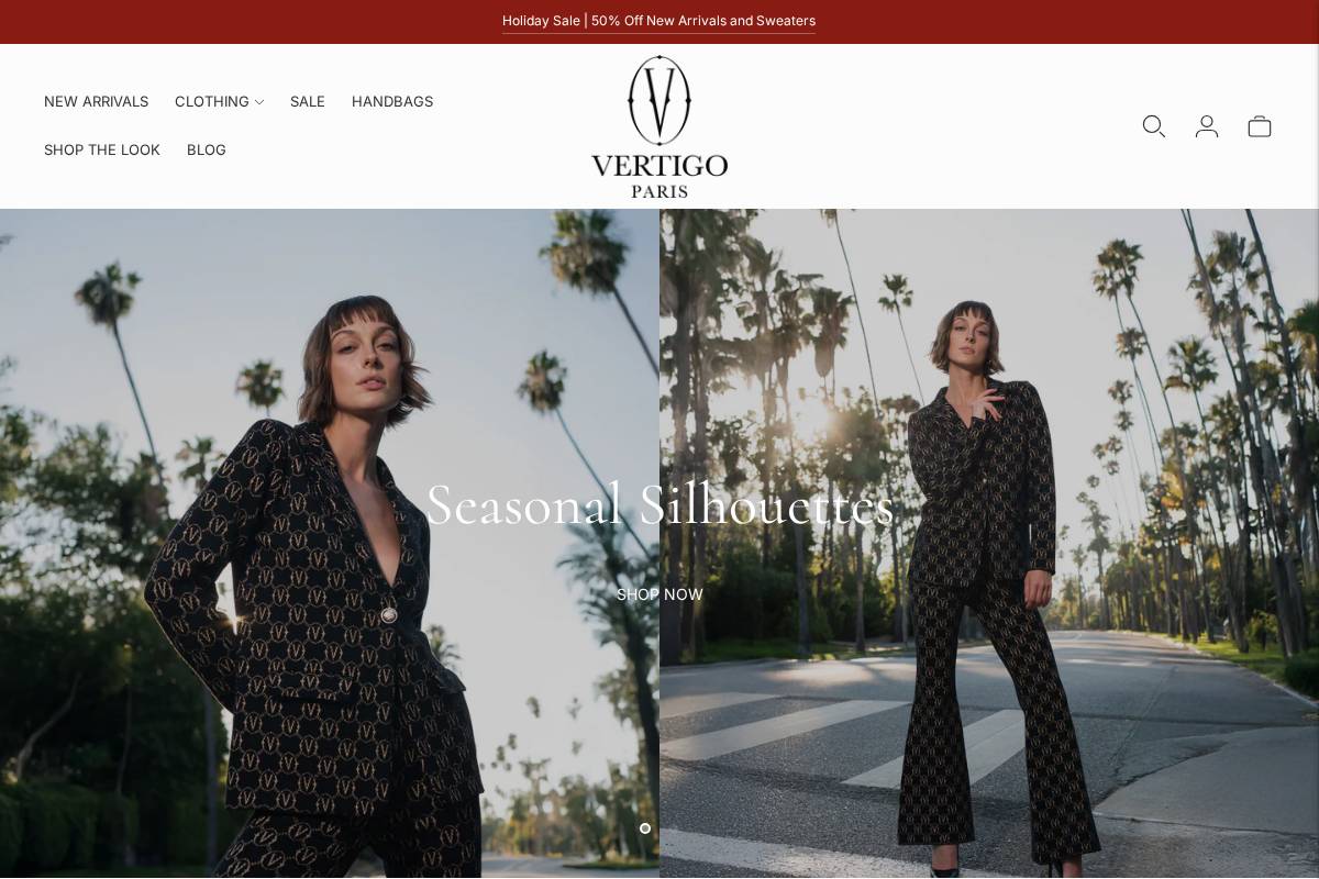 vertigousa.com homepage screenshot