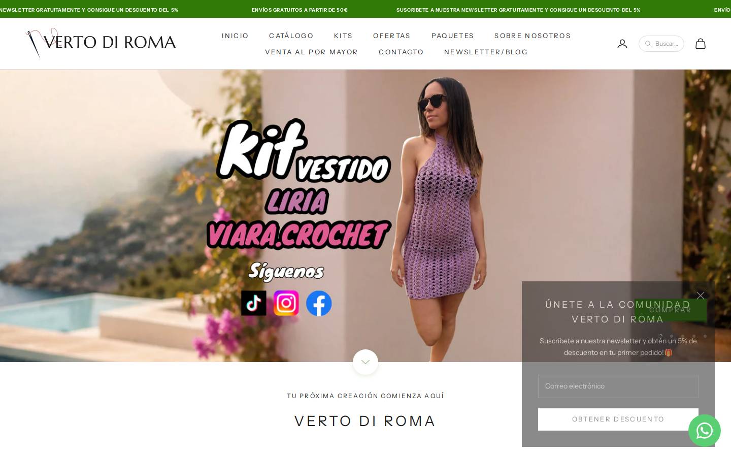 vertodiroma.es homepage screenshot
