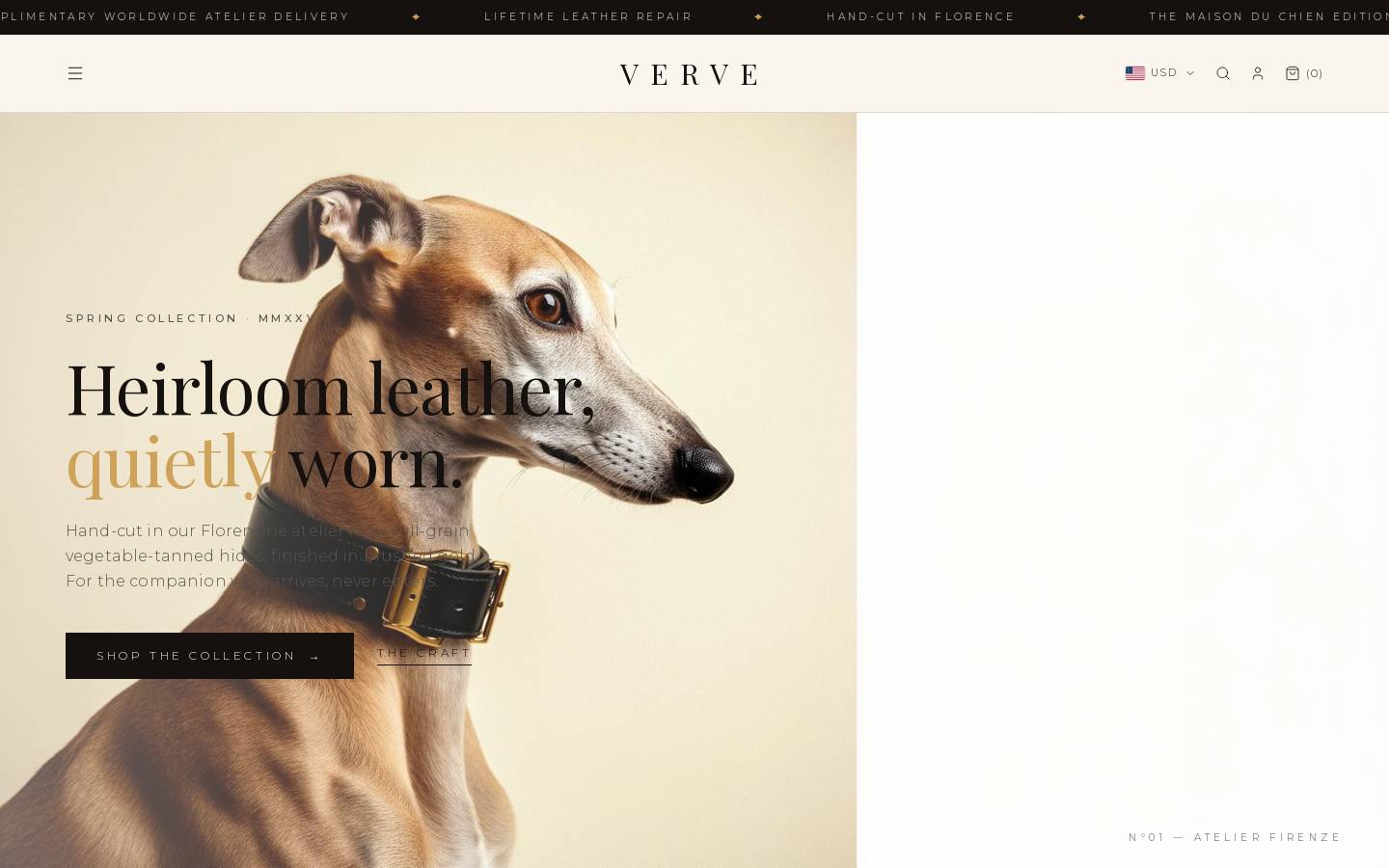 vervepetting.com homepage screenshot