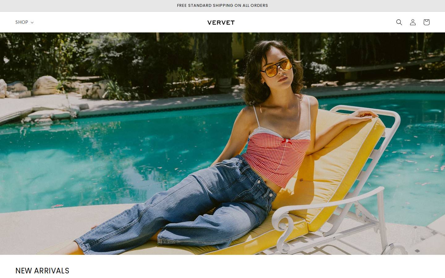 vervetdenim.com homepage screenshot
