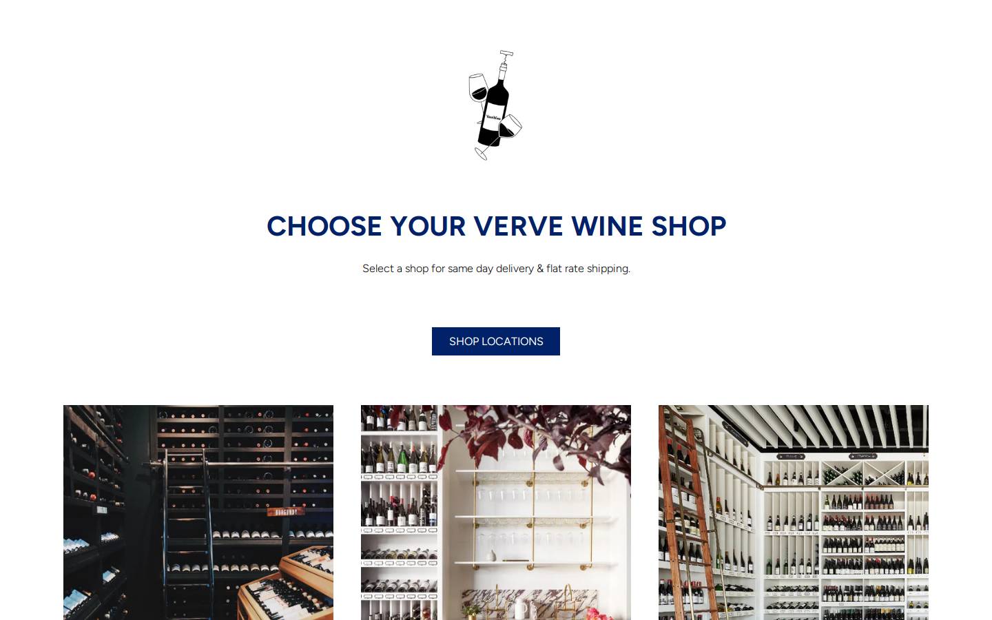 vervewine.com homepage screenshot