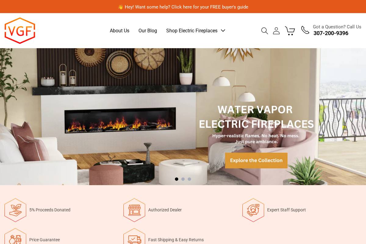 verygoodfireplaces.com homepage screenshot