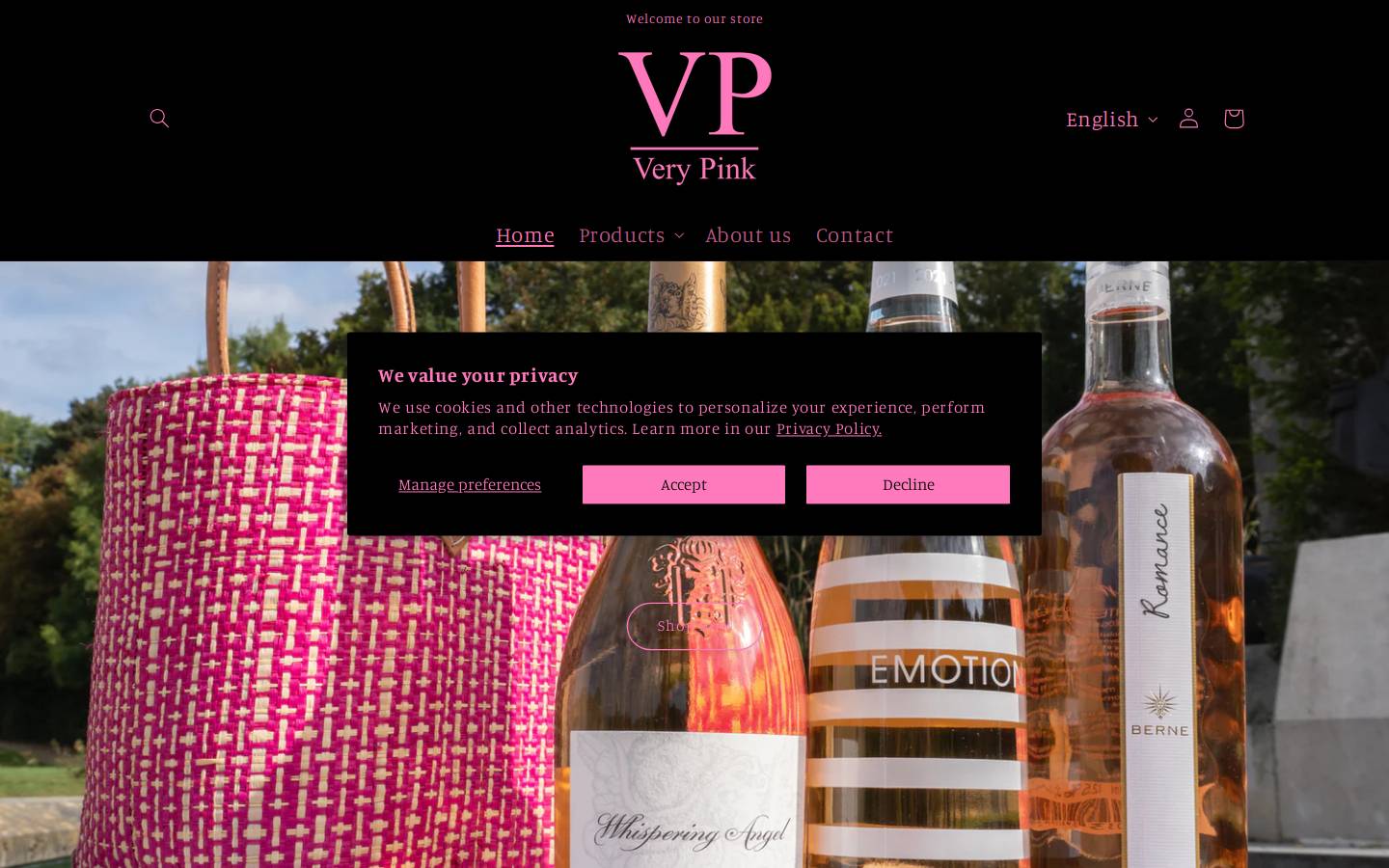 verypink.be homepage screenshot