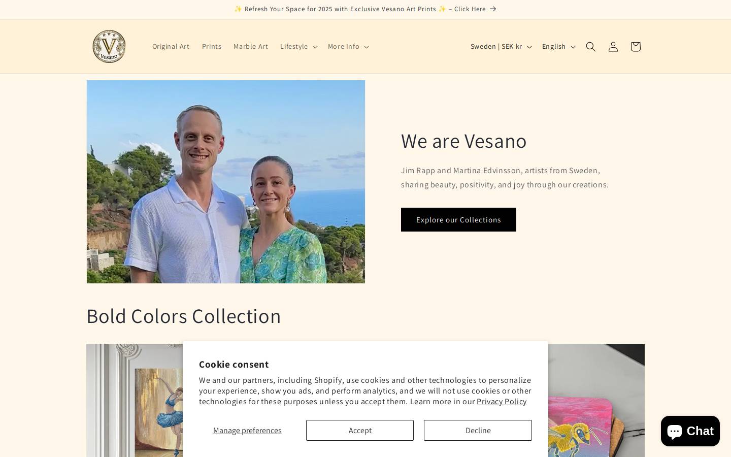 vesano.design homepage screenshot