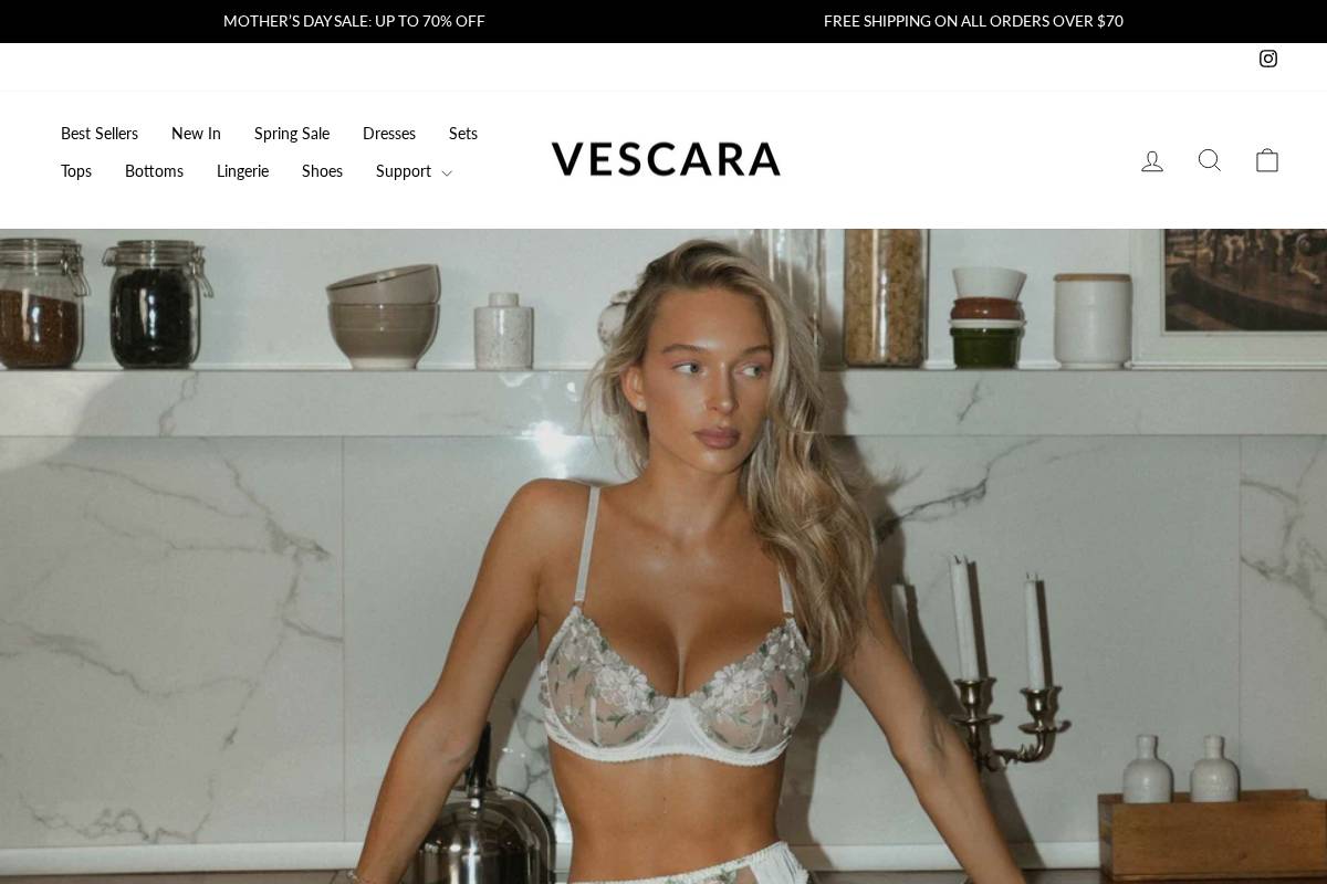 vescaraonline.com homepage screenshot