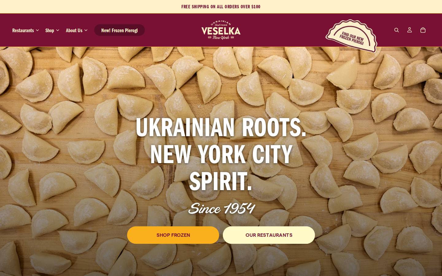 veselka.com homepage screenshot
