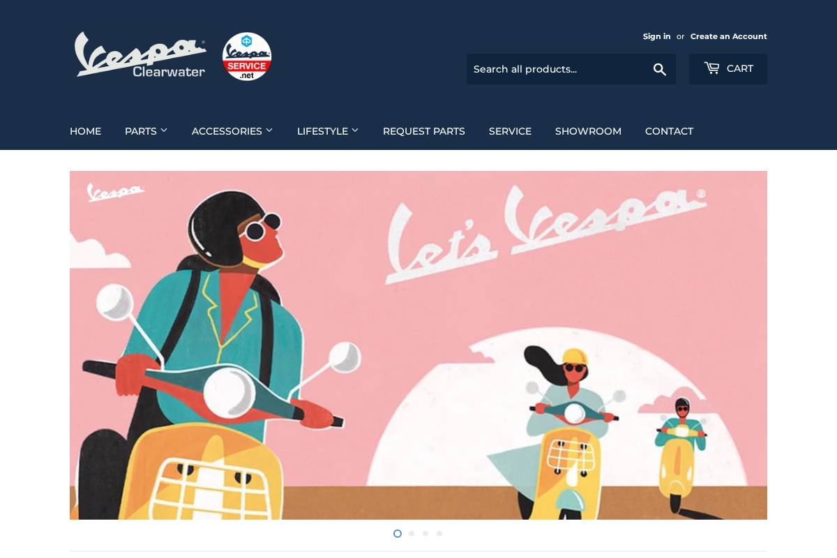 vespaservice.net homepage screenshot