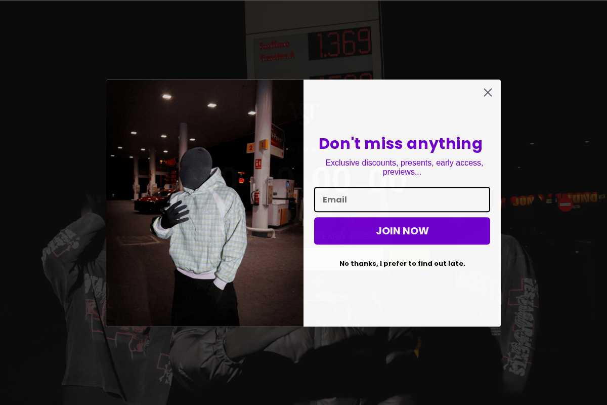 Vestagarments homepage screenshot