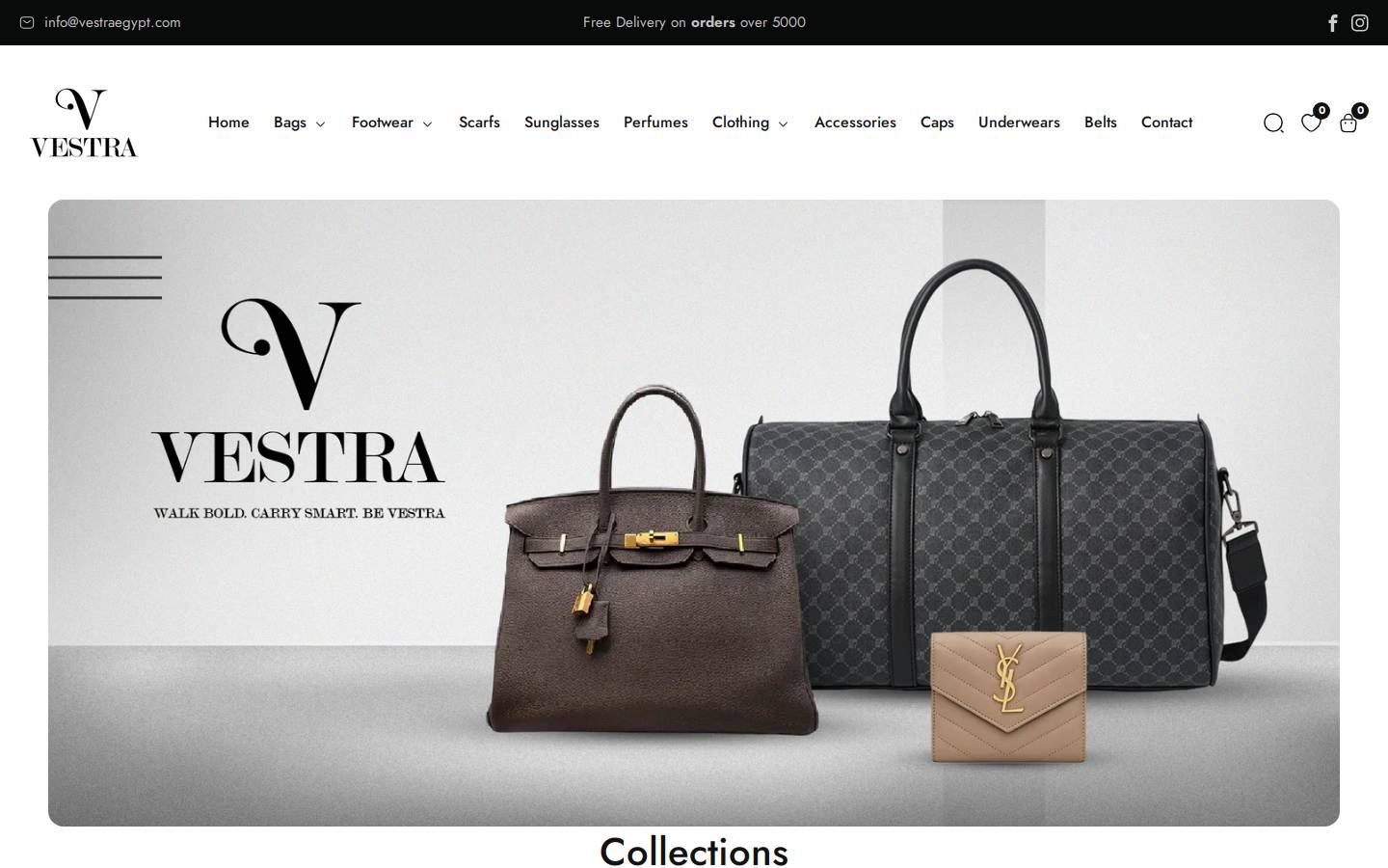 vestraegypt.com homepage screenshot