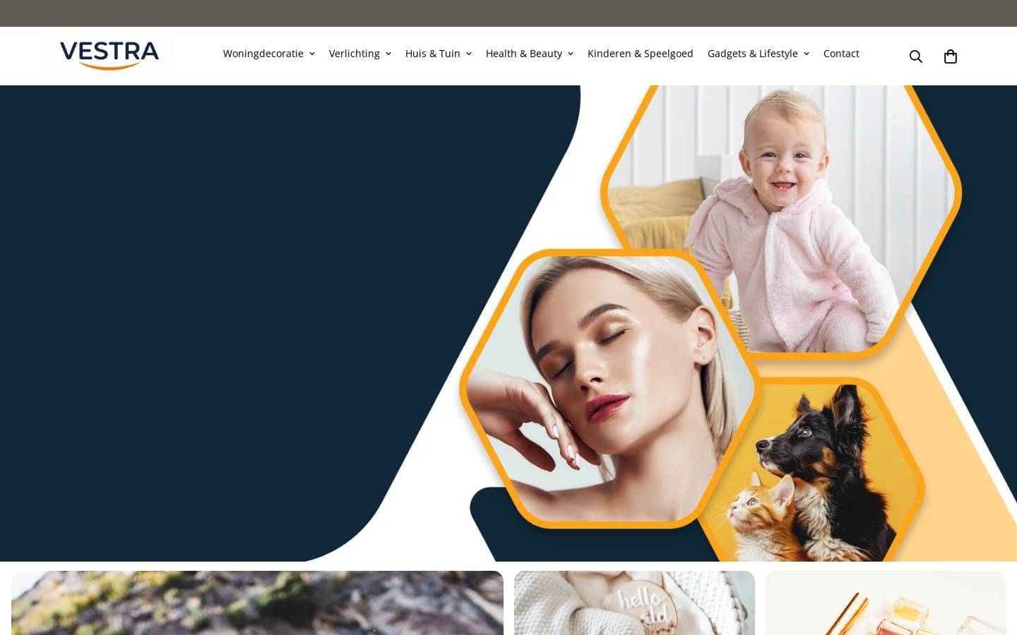 Vestragear homepage screenshot