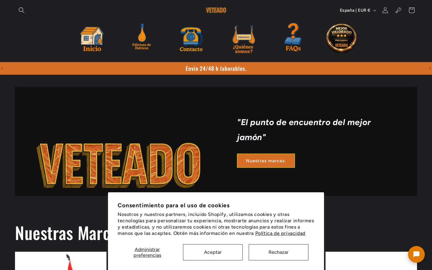 veteado.com homepage screenshot