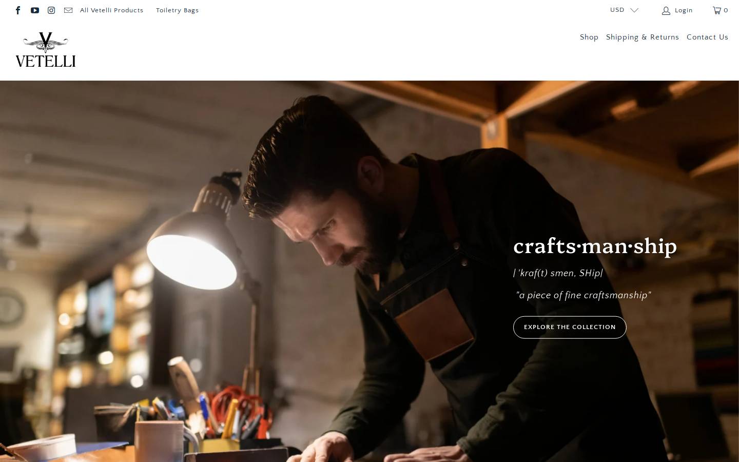 VETELLI homepage screenshot