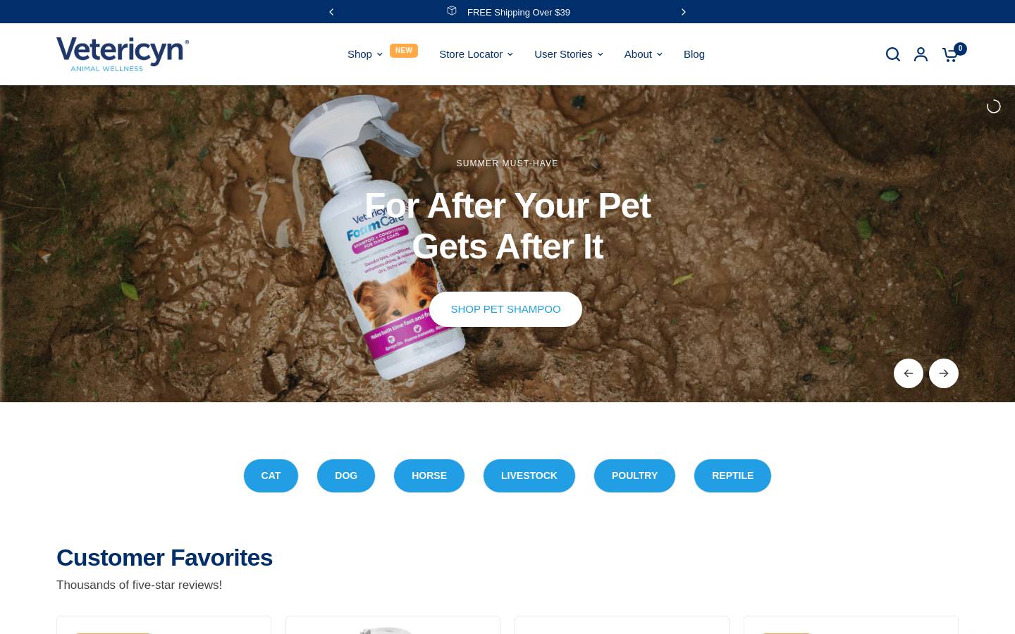 vetericyn.com homepage screenshot