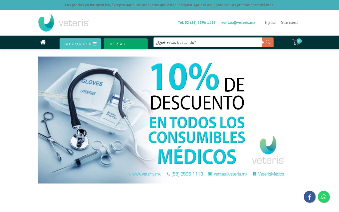 veteris.mx homepage screenshot