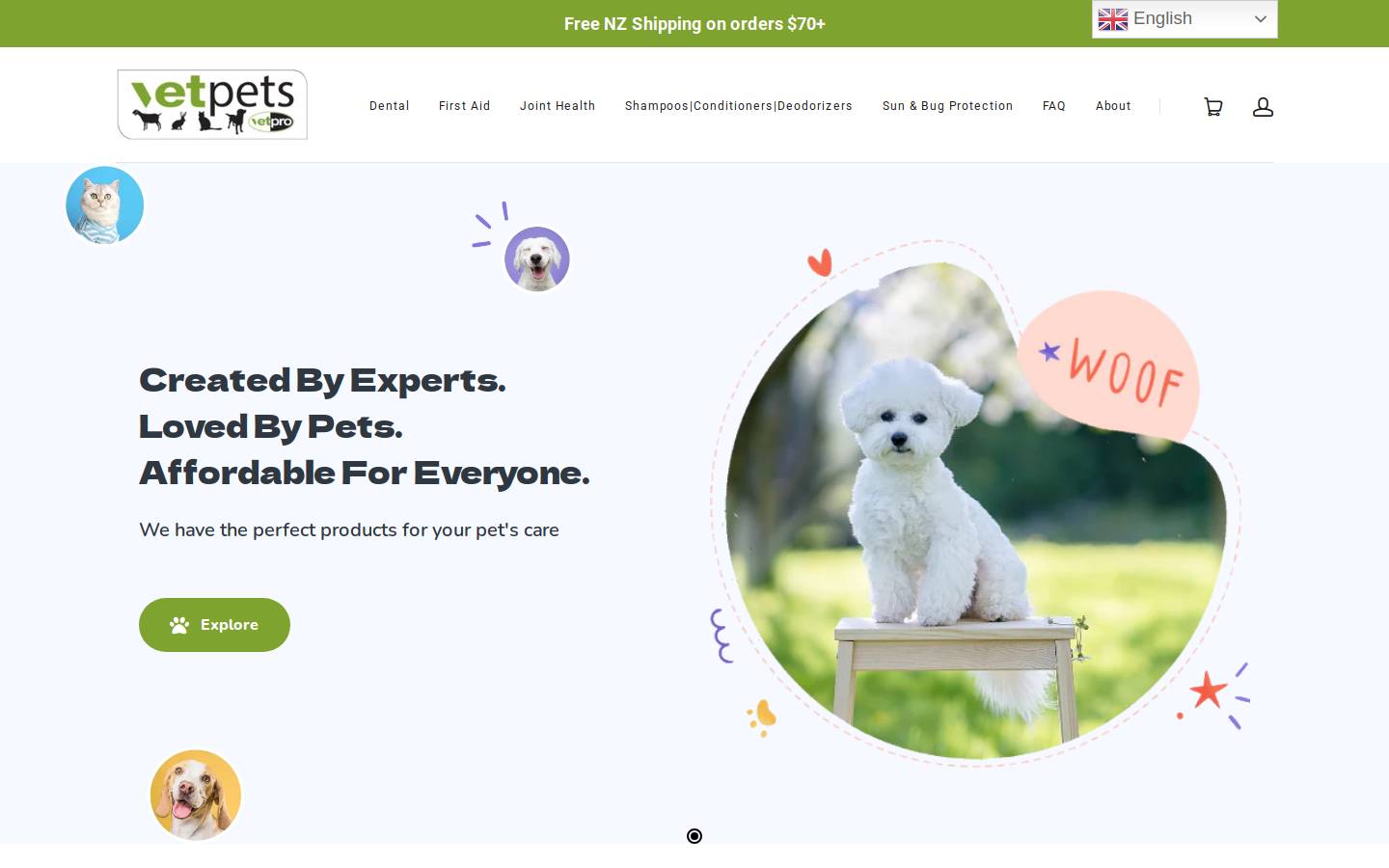 vetpets.co.nz homepage screenshot