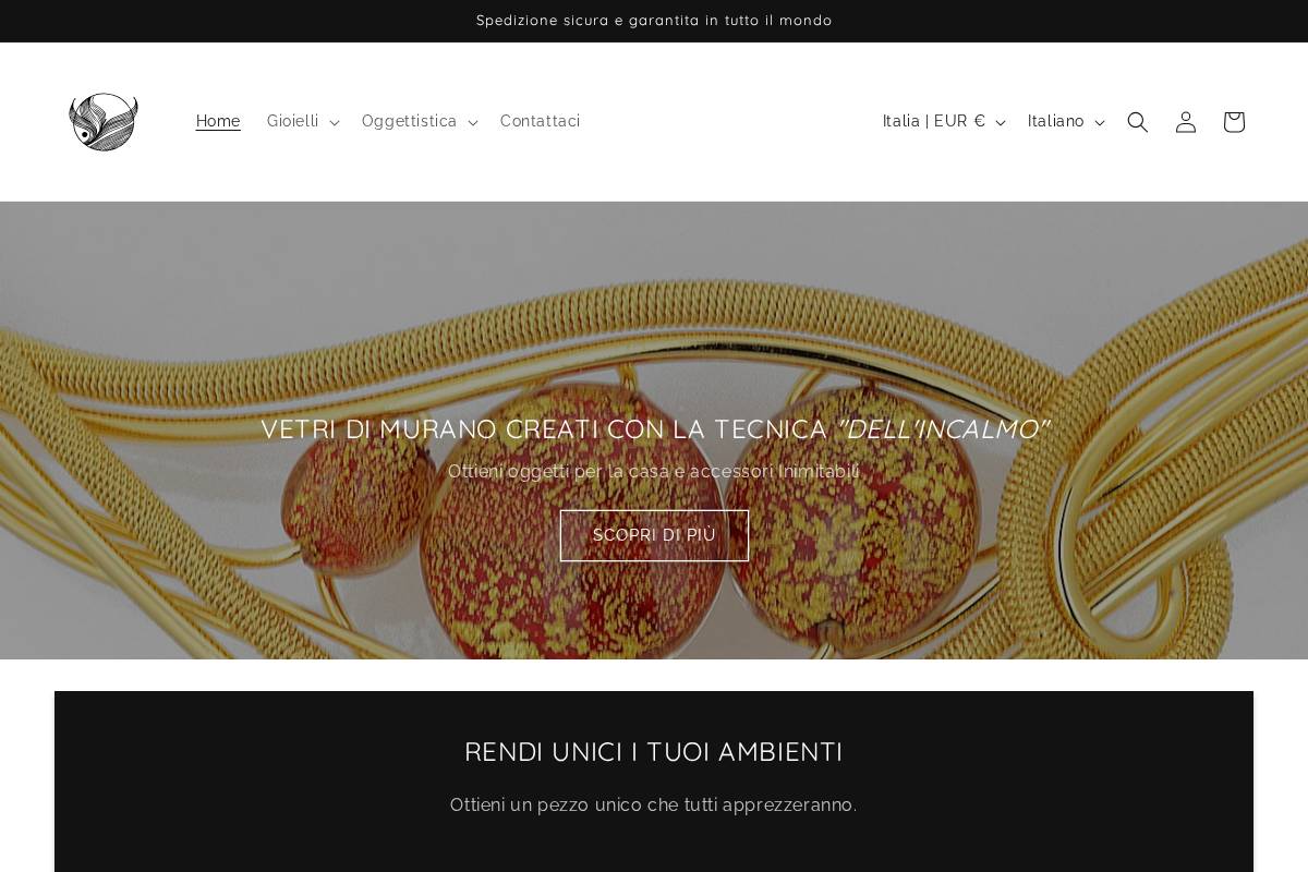 vetridarte.shop homepage screenshot