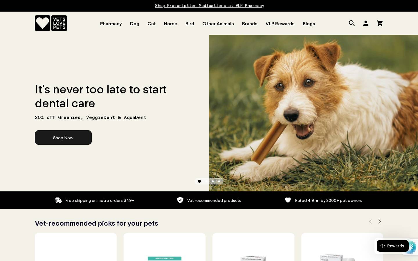 vetslovepets.com.au homepage screenshot