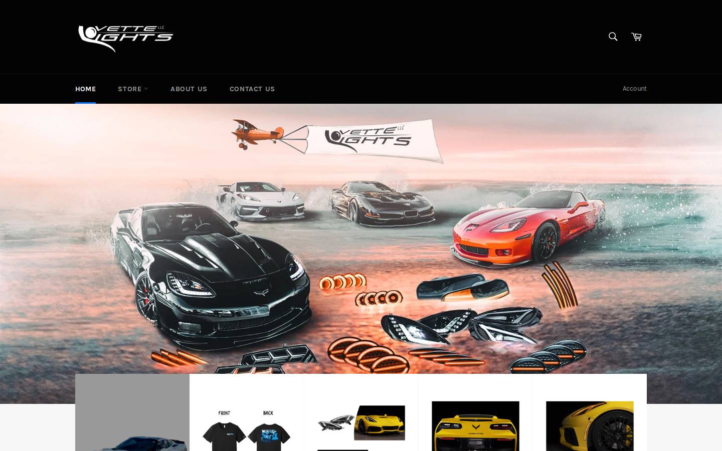 vette-lights.com homepage screenshot