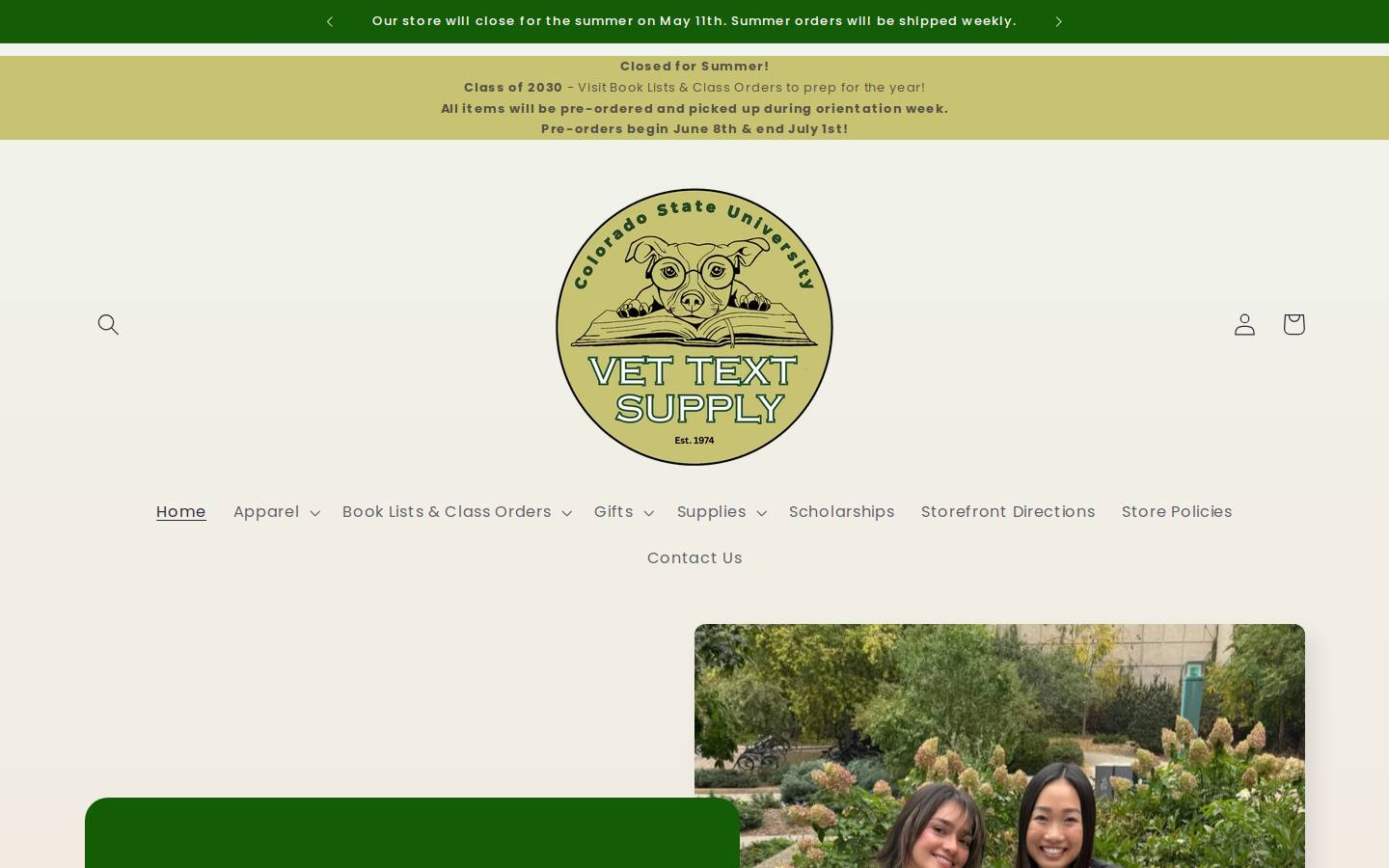 vettextsupply.org homepage screenshot