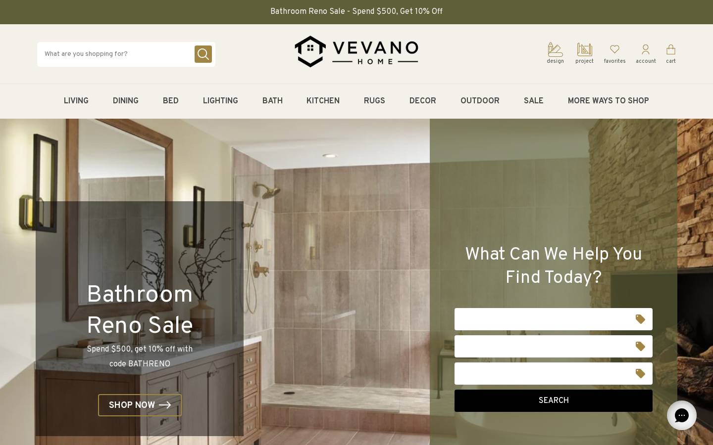 vevano.com homepage screenshot