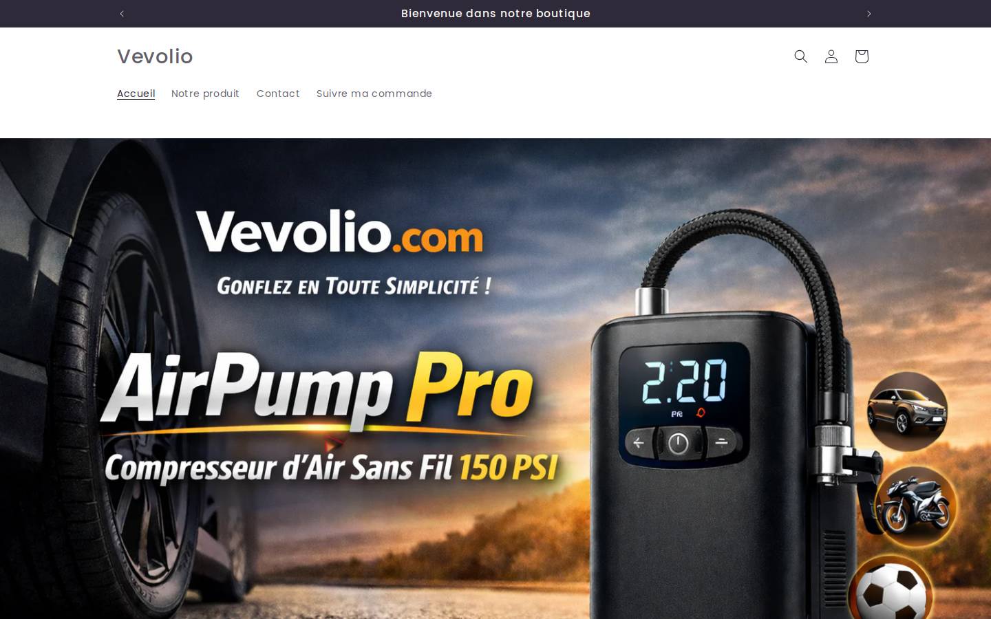 vevolio.com homepage screenshot
