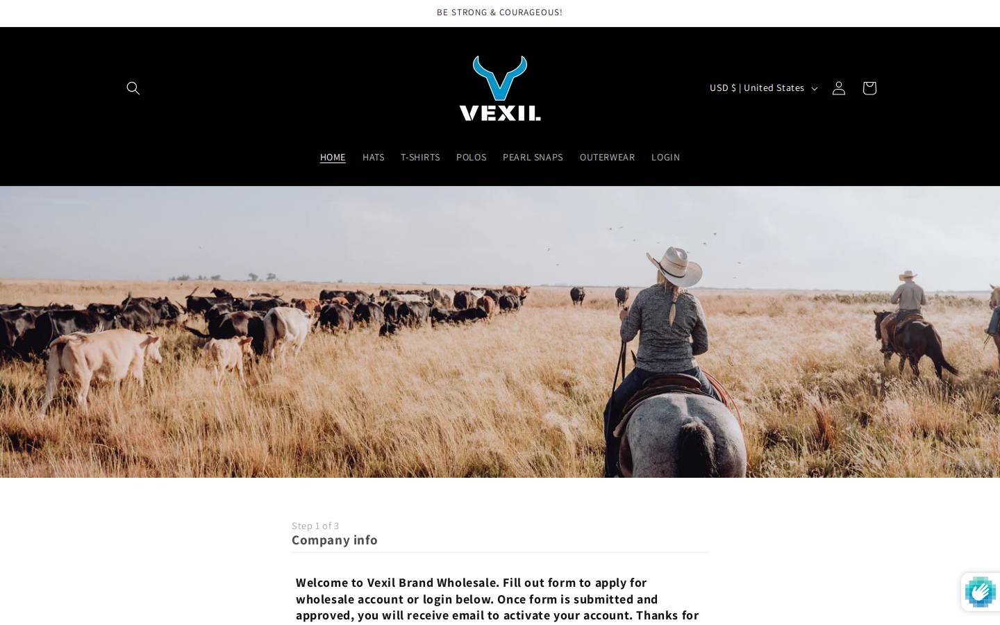 vexilwholesale.com homepage screenshot