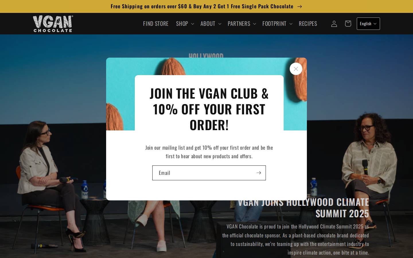 vganchocolate.com homepage screenshot