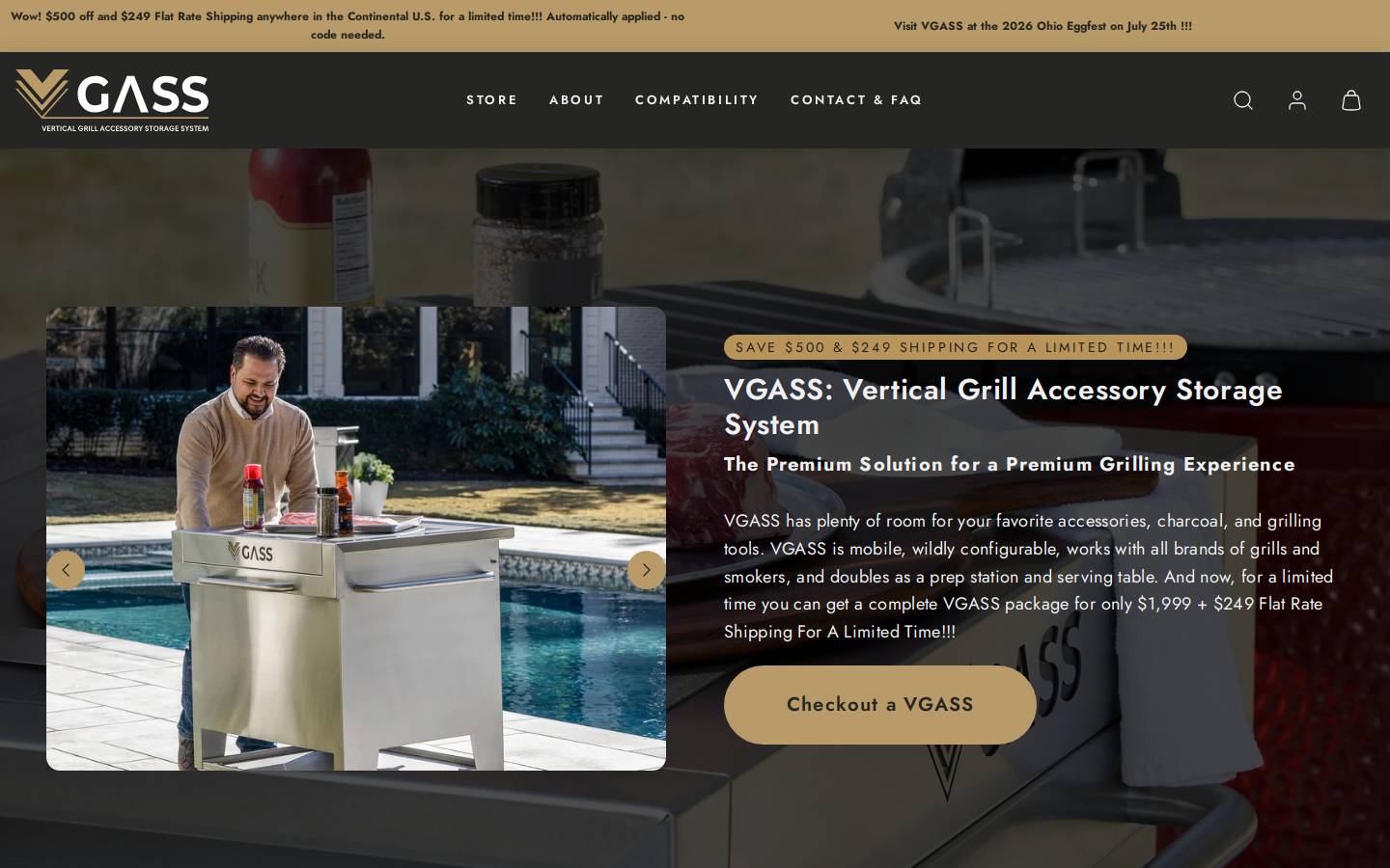 vgass.com homepage screenshot