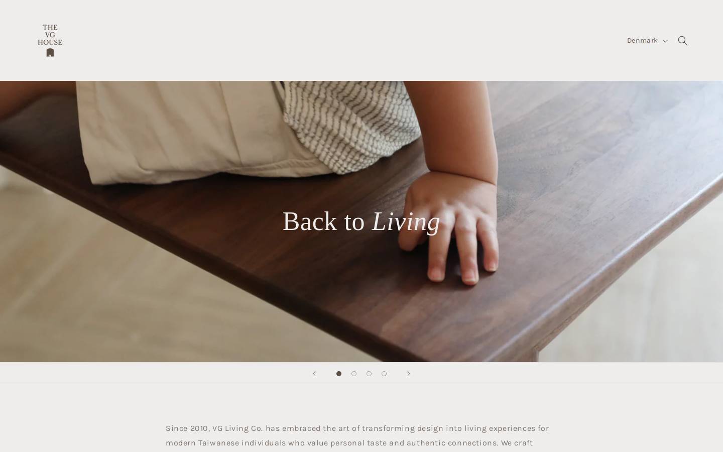 vgliving.co homepage screenshot