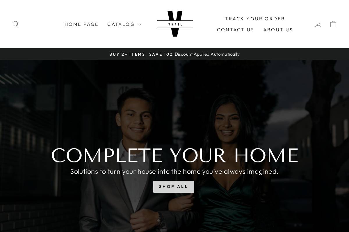 vhail.co homepage screenshot