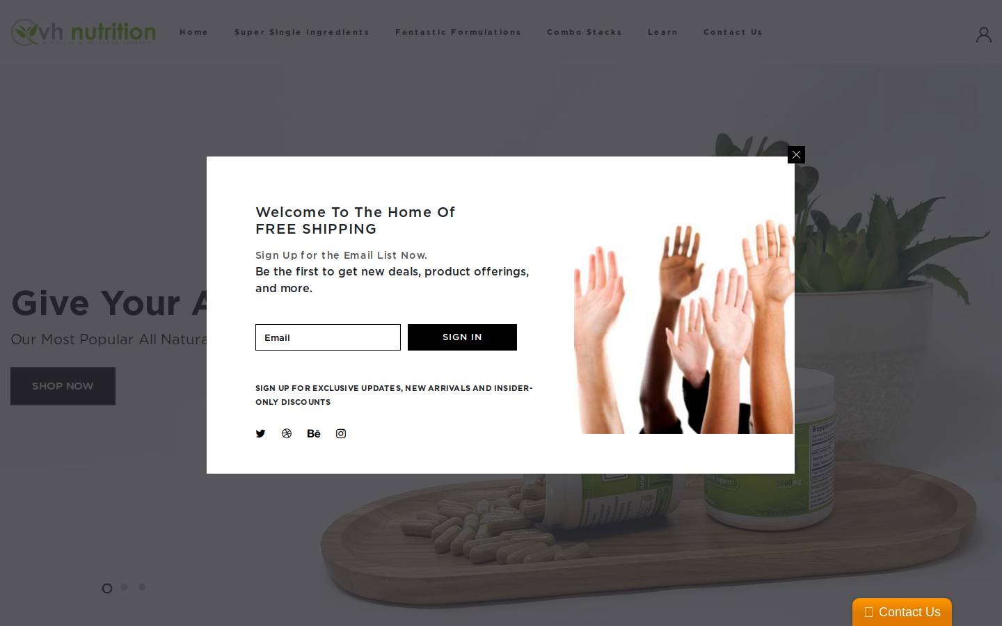 vhnutritionllc.com homepage screenshot