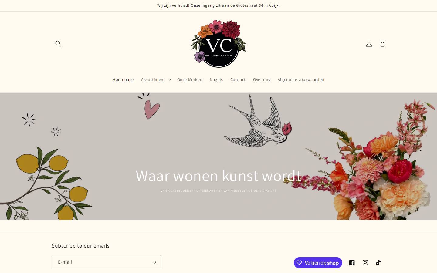 viacannella.nl homepage screenshot