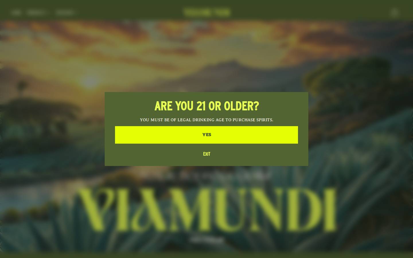 viamundispirits.com homepage screenshot