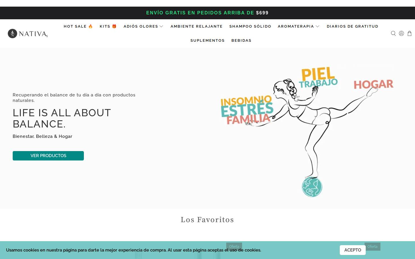 vianatural.com.mx homepage screenshot