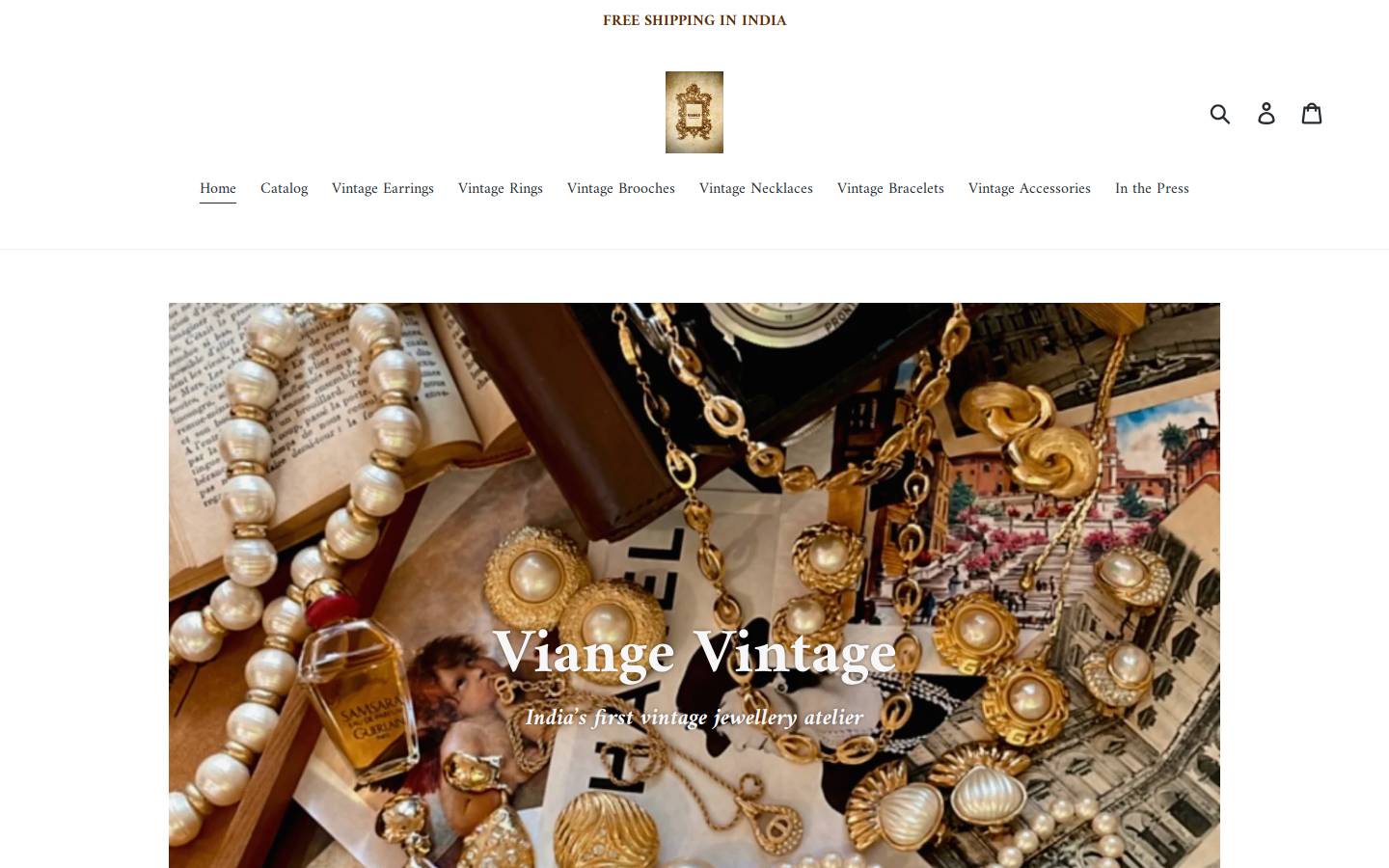 viange.in homepage screenshot