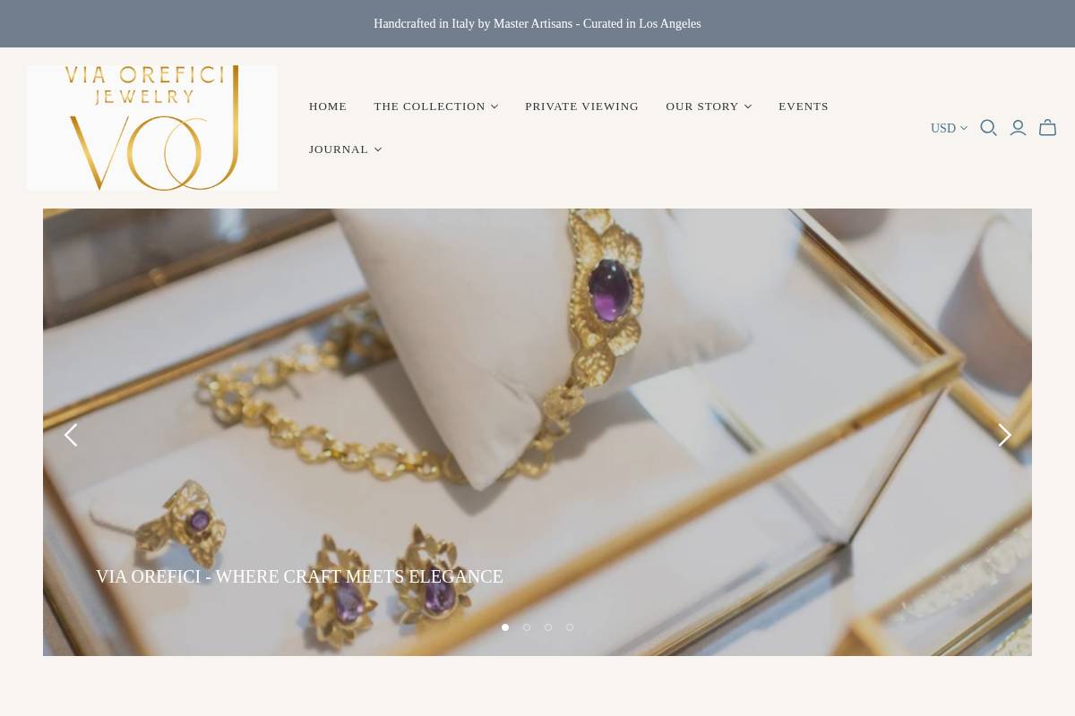 viaorefici.com homepage screenshot