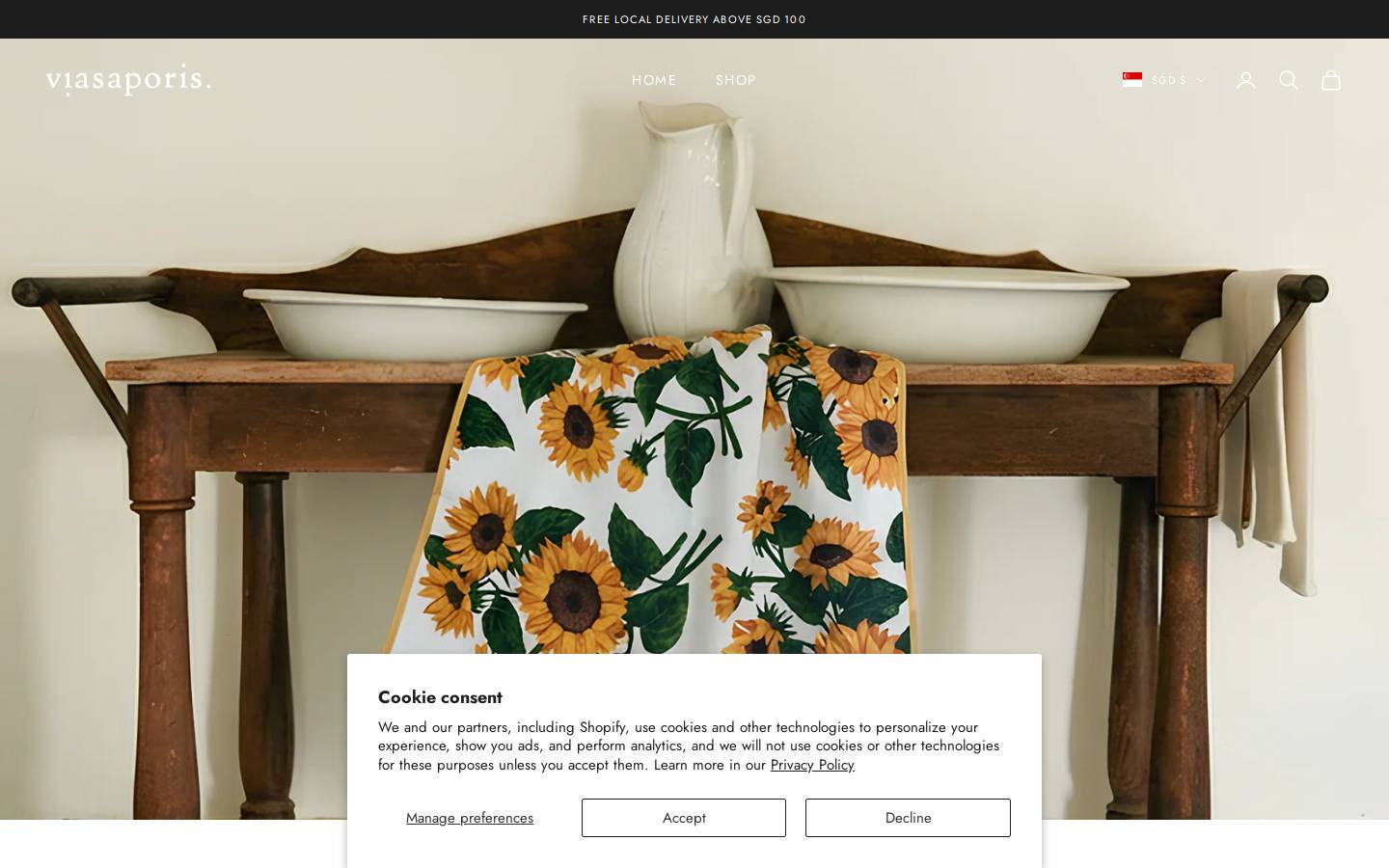 viasaporis.com homepage screenshot