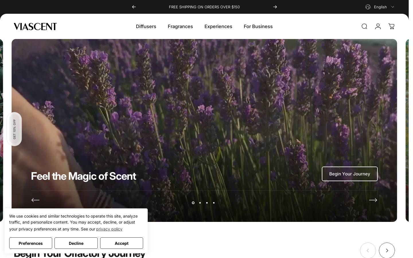 Viascent homepage screenshot