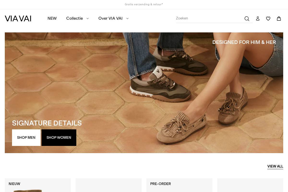 viavaishoes.com homepage screenshot