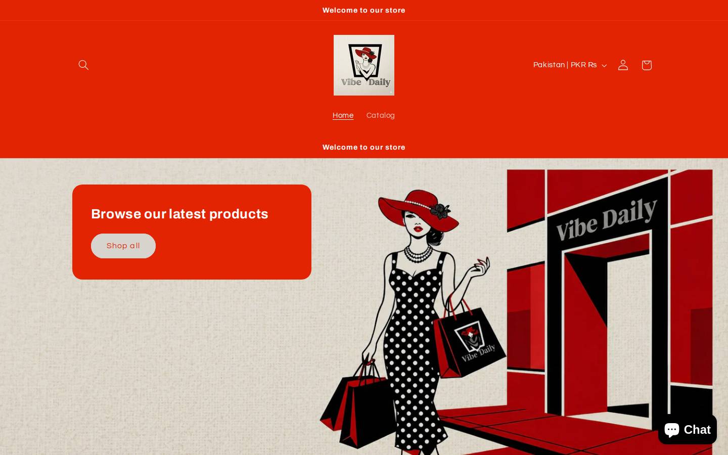 vibedaily.store homepage screenshot