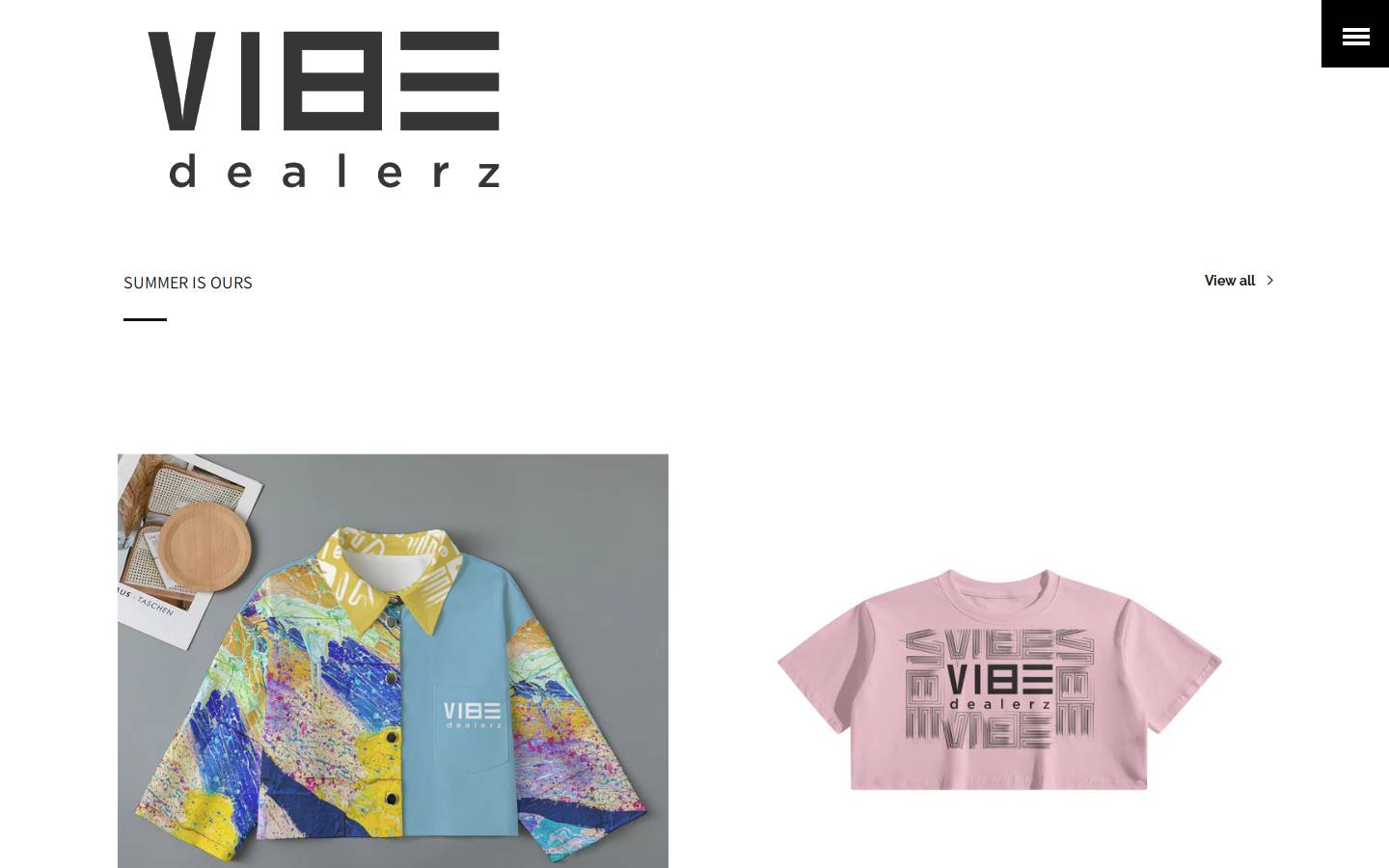 vibedealerz.com homepage screenshot